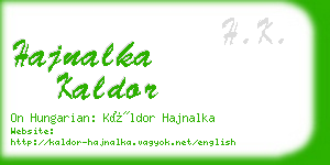 hajnalka kaldor business card